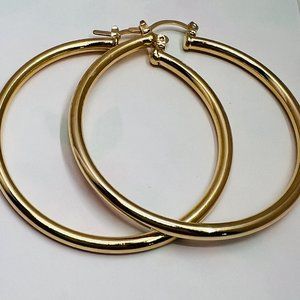 Gold Earrings, Classic Gold Hoops, Gold Filled earrings, 14KT gold Jewelry